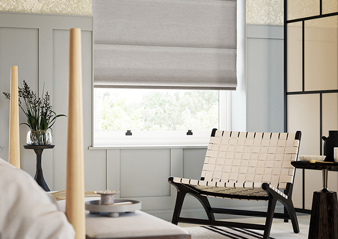 Faye, Walrus Grey - Motorised Roman Blind - Image 5